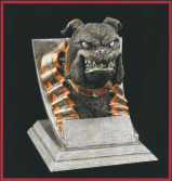 4 inch tall Bulldog school, club, team mascot statue
